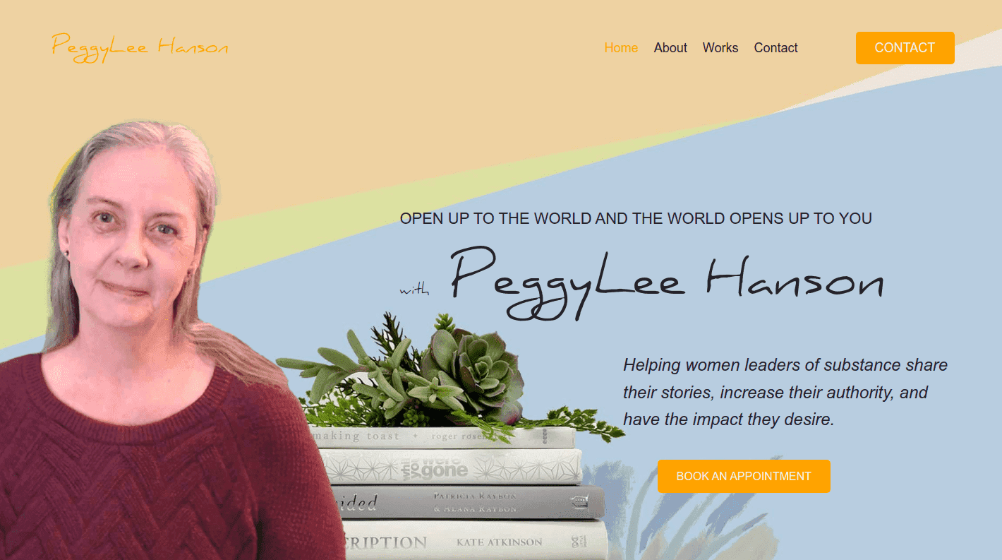 PeggyLeeHanson.com – Built in 5 Weeks!